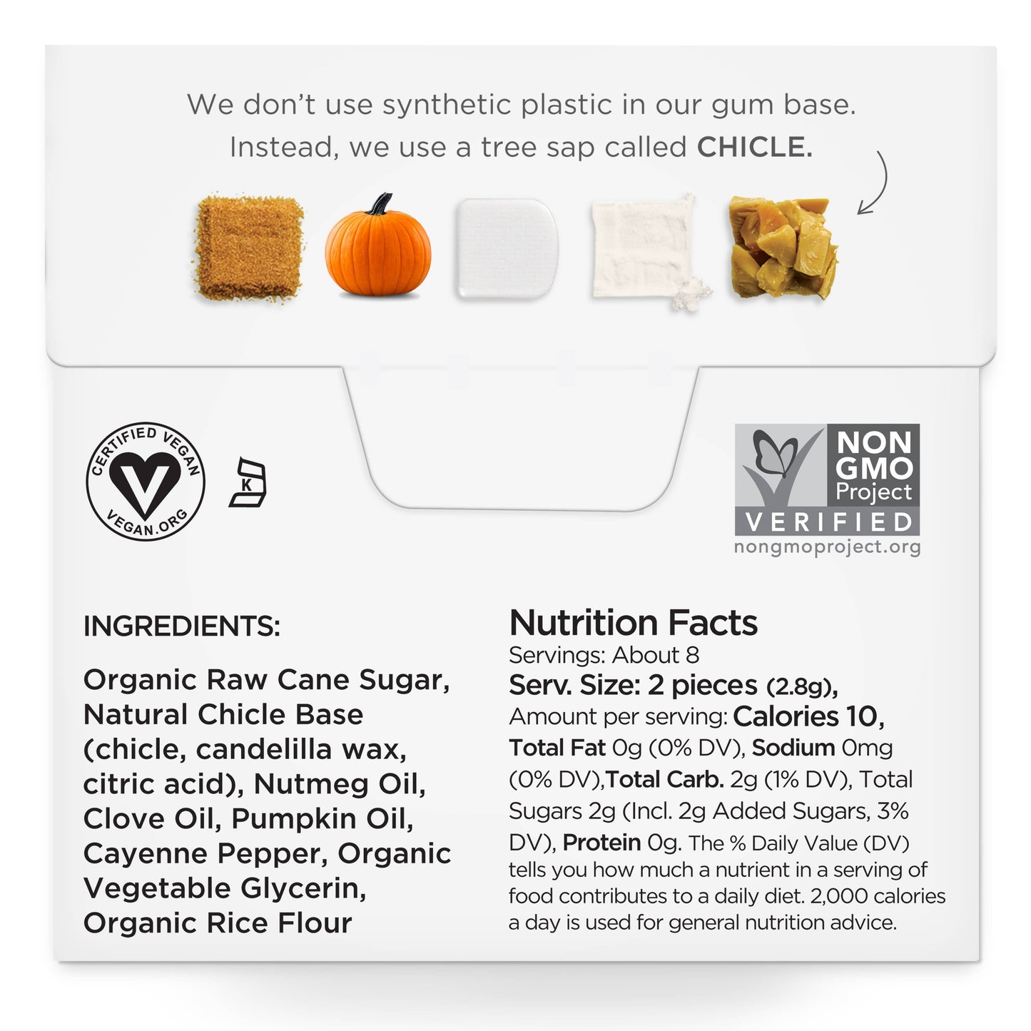 Pumpkin Spice Chewing Gum - Natural + Plastic-Free | 6 Pack