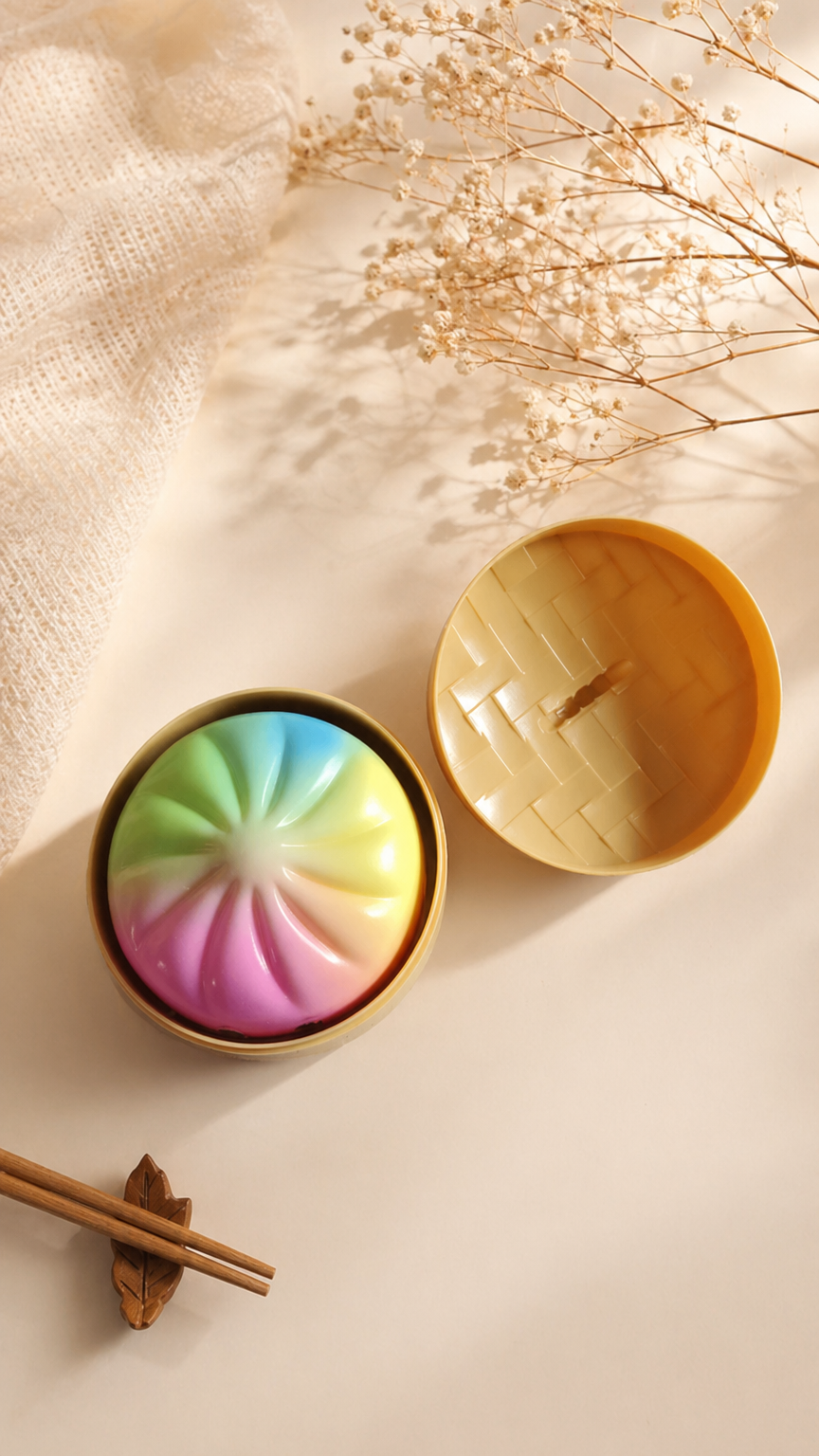 Dumpling Shape Squishy Soft Slow Rising Stress Relief Toy: Colorful Dumpling Squishy / Approx. 3.54" Diameter