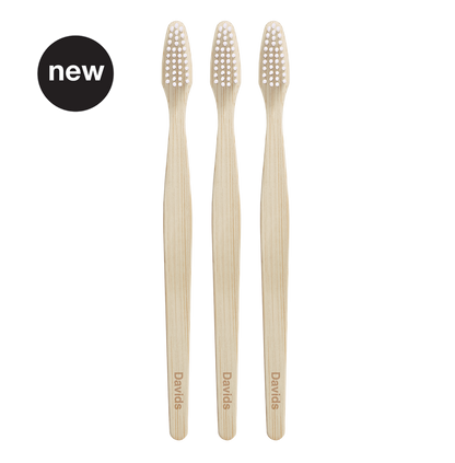 Davids premium bamboo toothbrush | adult soft | 3 pack