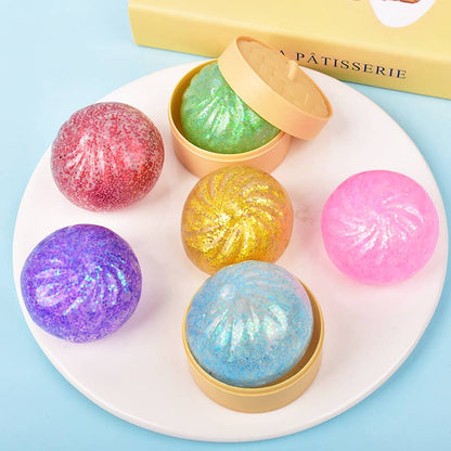 Mystery Squishy Dumpling Bao Bun Fidget Toy blind box-12unit