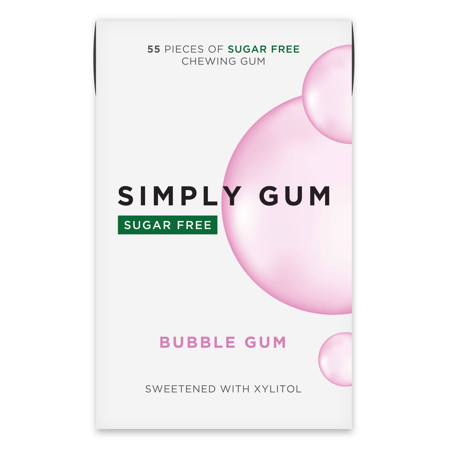 Sugar Free Bubble Gum 55ct - Natural + Plastic-Free | 6 Pk