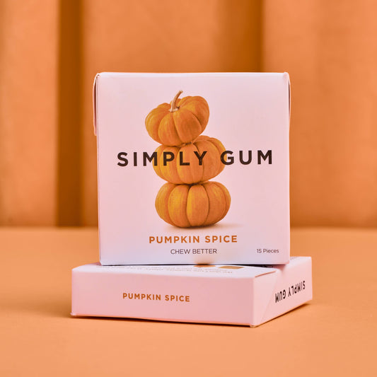 Pumpkin Spice Chewing Gum - Natural + Plastic-Free | 6 Pack