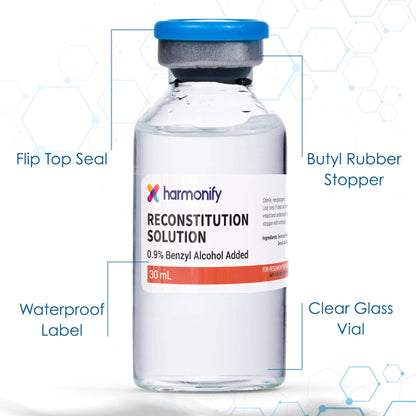 HARMONIFY Reconstitution Solution – 6 Pack 30 mL Premium Glass Vials