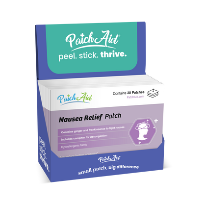 Nausea Relief Patch - Gentle & Natural Nausea Remedy: 12-Pack with Display Case