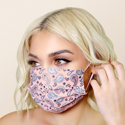 Paisley Face Masks 20pk 3ply Disposable, Non-medical
