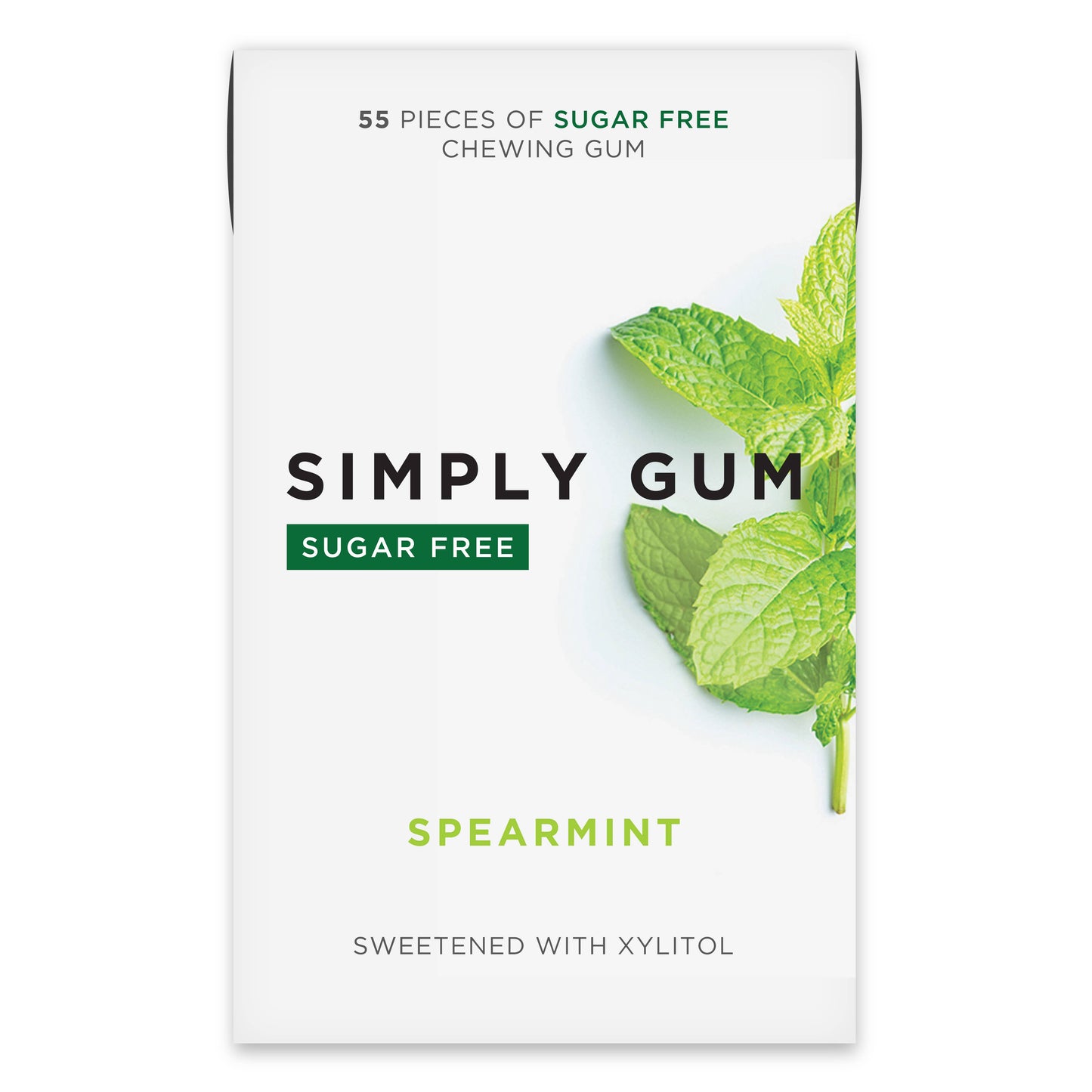 Spearmint Gum 55ct - Natural + Plastic-Free | 6 Pk