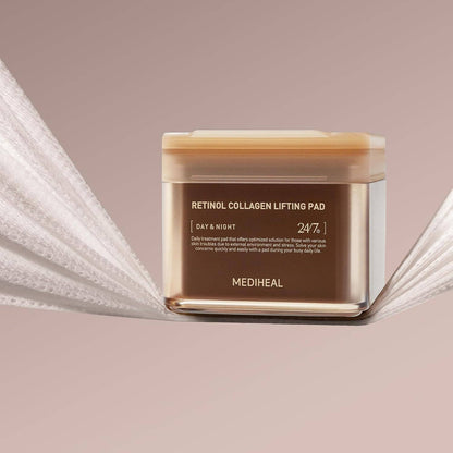 Mediheal Retinol Collagen Lifting Toner Pad – Firming Vegan Pads with Pure Retinol & Dual Collagen | Wholesale K-Beauty