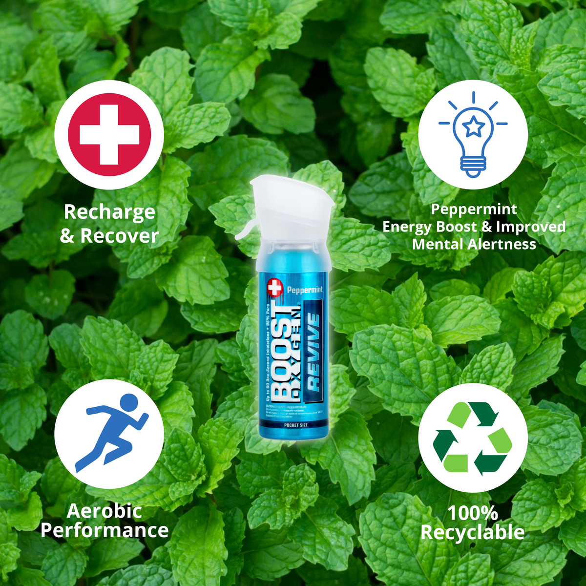 Boost Oxygen Pocket Size Revive Peppermint 3L Can
