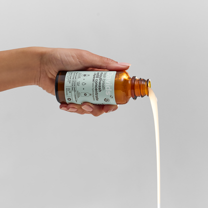 Davids Hydroxi™ fresh breath mouthwash - natural fresh mint : Mouthwash refill kit w/ empty glass bottle (refills sold separately)