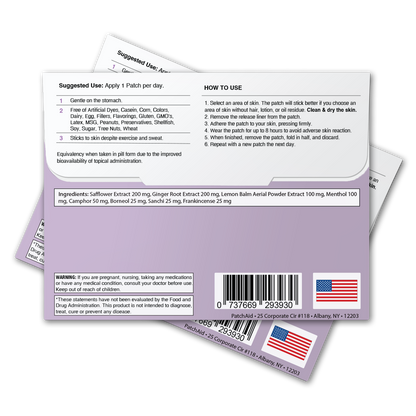 Nausea Relief Patch - Gentle & Natural Nausea Remedy: 12-Pack with Display Case