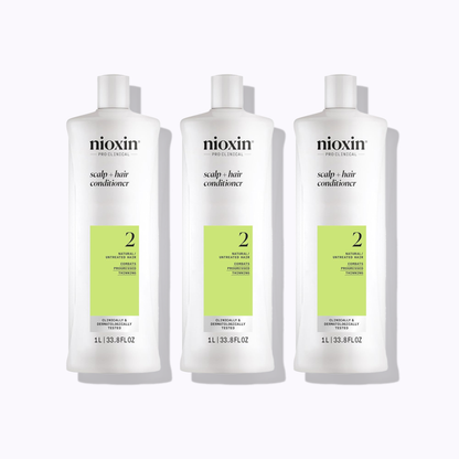 Nioxin System 2 Scalp + Hair Conditioner: 2 Pack / 10.1 fl oz
