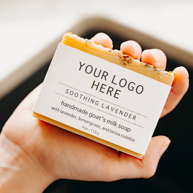 Private Label Goats Milk Soap Style 2 - with your logo!: Mint Blend