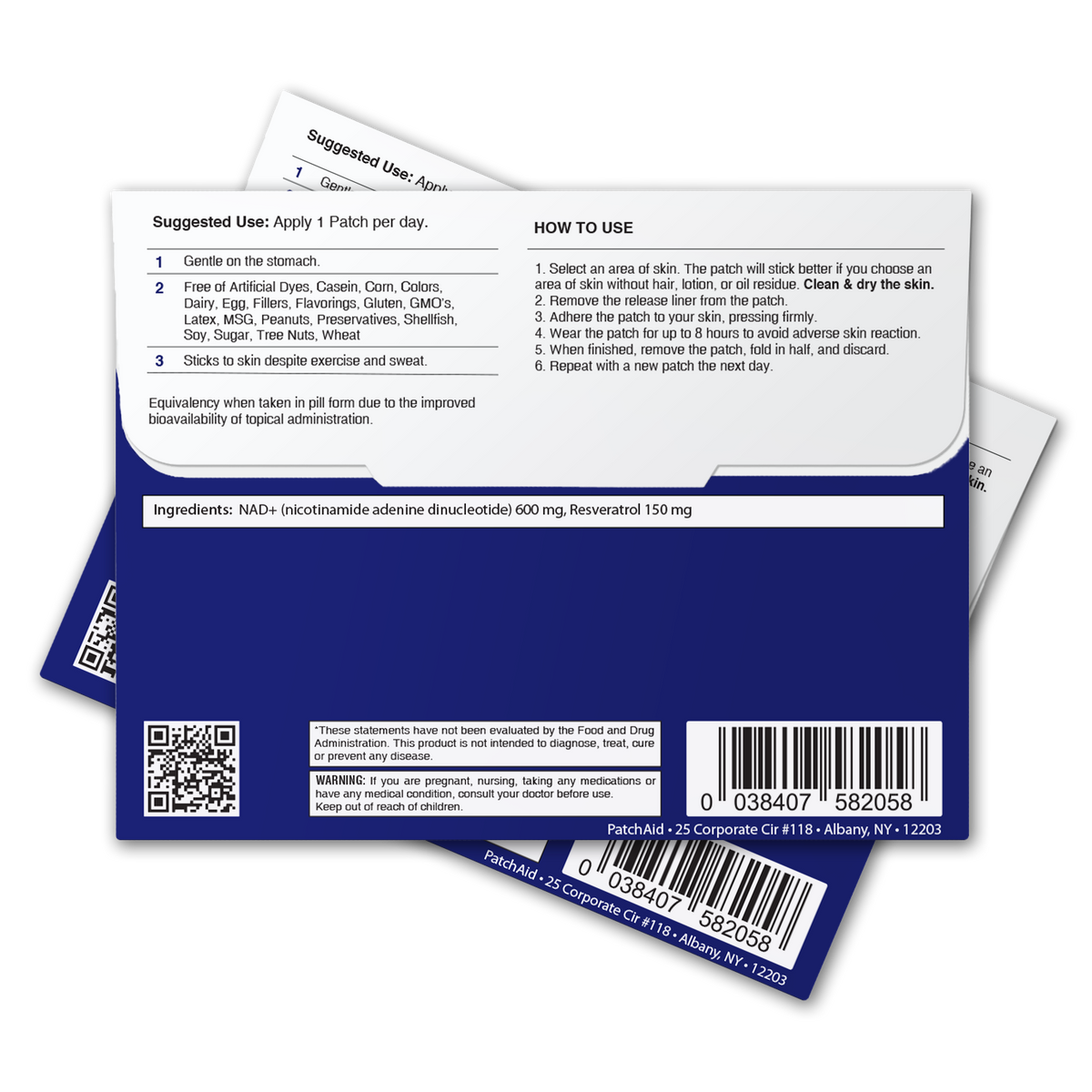 NAD+ Patch - Easy Daily Wellness & Self-Care: 12-Pack with Display Case