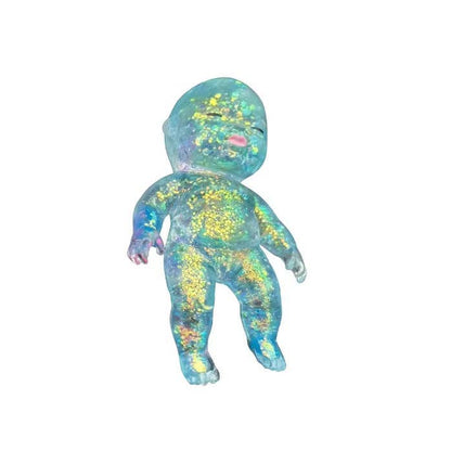 Glitter Jelly Doll Squishy Toy Soft Squeeze Stress Relief: Purple Glitter Doll Squishy / 14cm/5.5inch