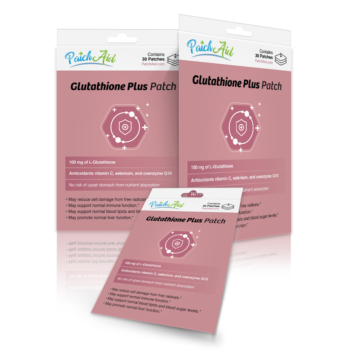 Glutathione Plus Patch - Antioxidant & Detox Support: 12-Pack with Display Case