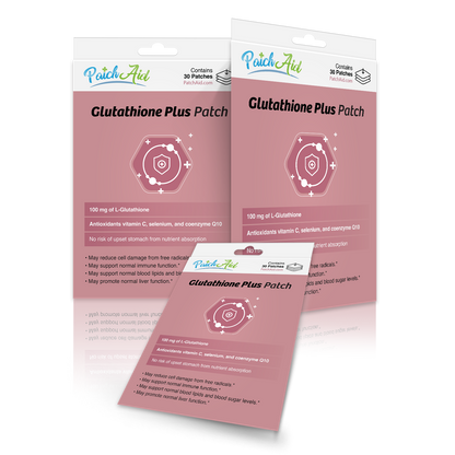 Glutathione Plus Patch - Antioxidant & Detox Support: 12-Pack with Display Case