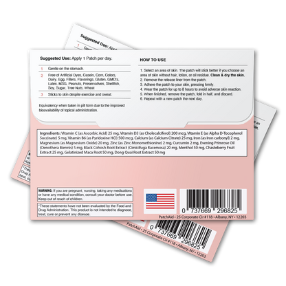 Easy Cycle Patch - Menstrual Relief & Hormone Support: 12-Pack with Display Case