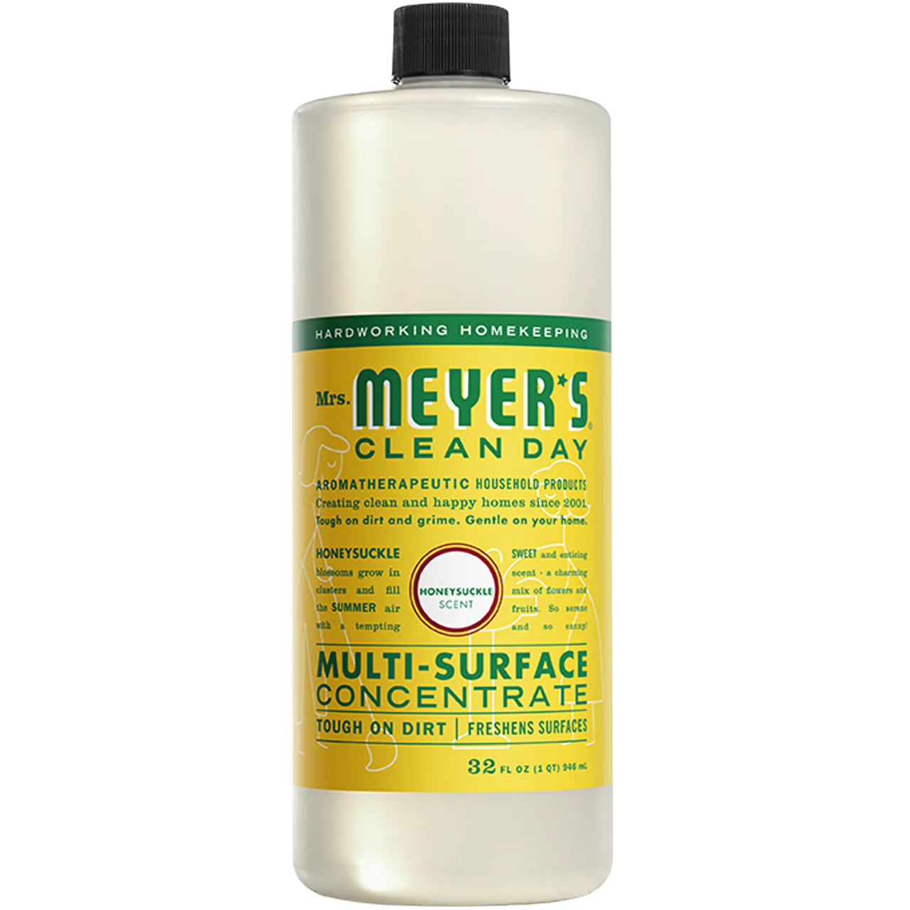 Mrs. Meyers Clean Day Multi-Surface Concentrate Cleaner, Honeysuckle, 32 Fl Oz