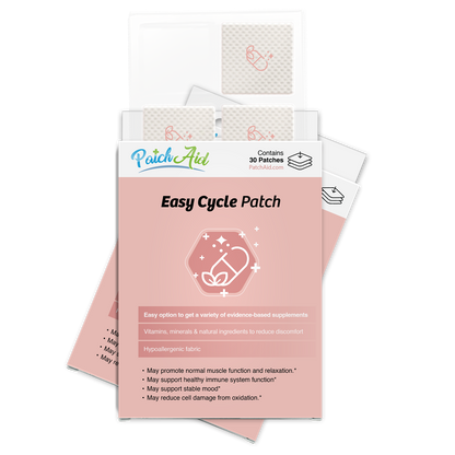 Easy Cycle Patch - Menstrual Relief & Hormone Support: 12-Pack with Display Case