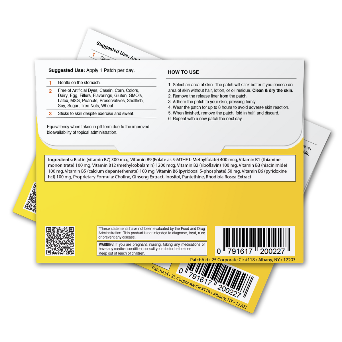 B12 Energy Plus Vitamin Patch - Energy & Mood Support: 12-Pack with Display Case