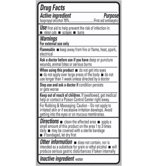 70% Isopropyl Alcohol - 16 Fl oz: 0.7 / 16 Fl oz / 473 ml