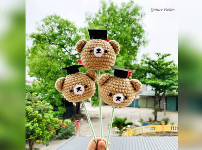 Crochet Graduation Bear Amigurumi ✅: 2. Dark Brown